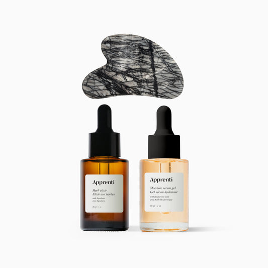 Radiant Skin Essentials Bundle - Elixir, Moisture Serum & Gua Sha